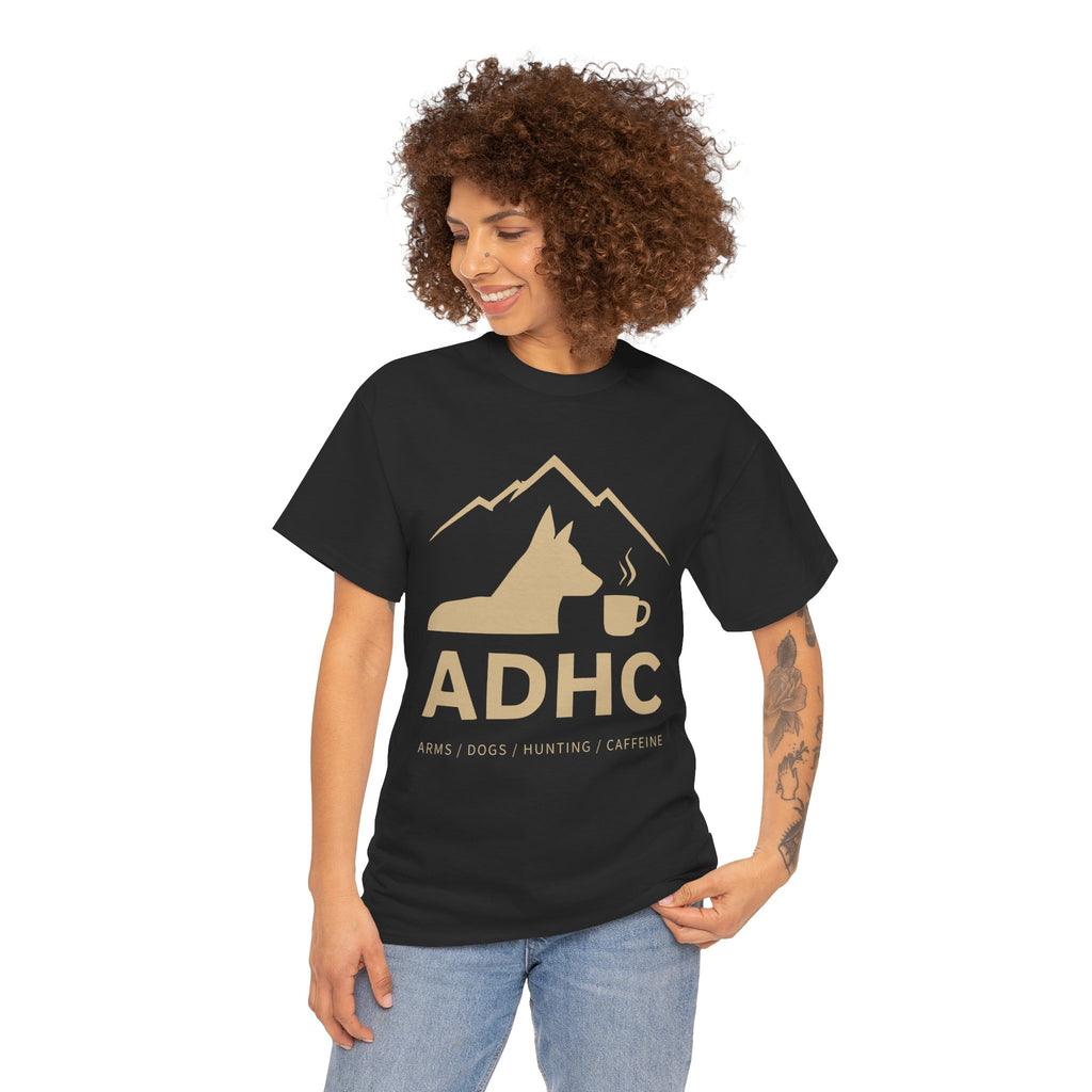 ADHC Coffee & Dog Tee — Mountain Dog Cafe Graphic T‑Shirt