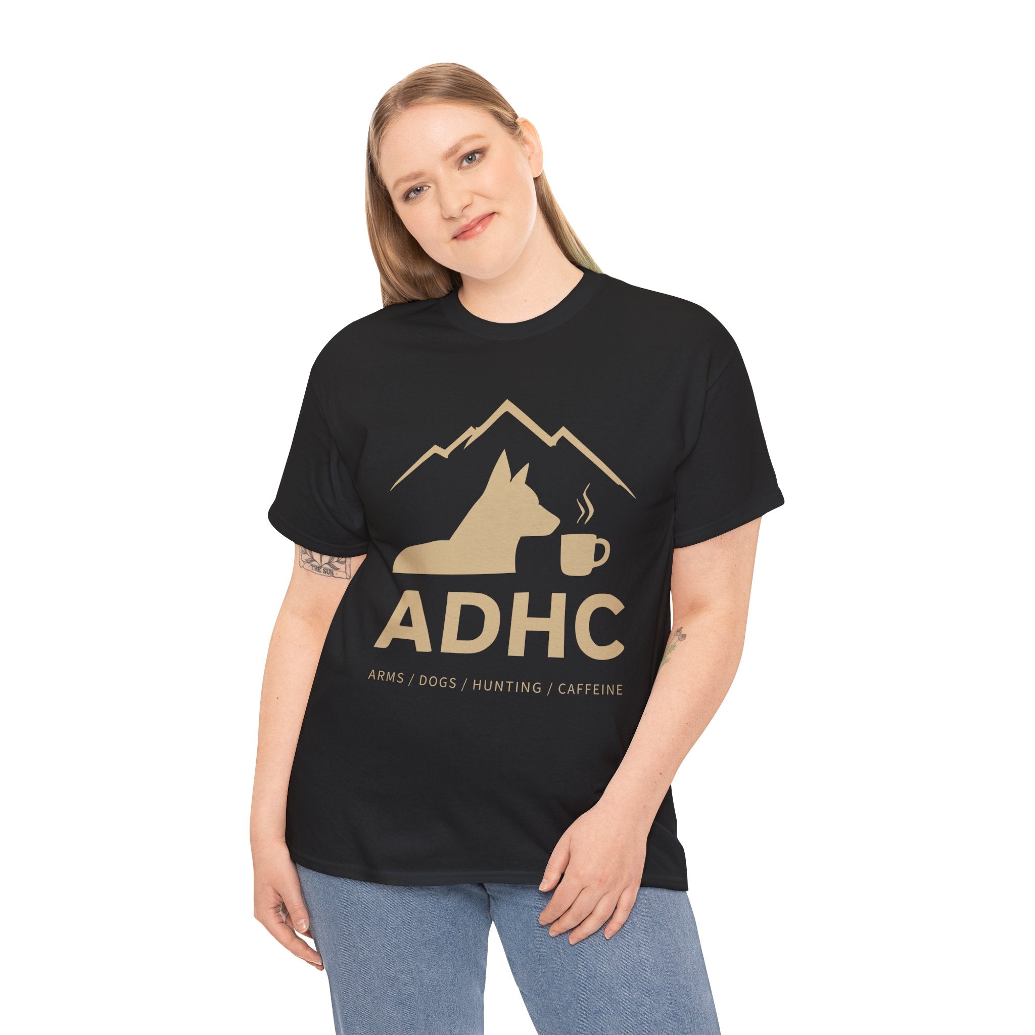 ADHC Coffee & Dog Tee — Mountain Dog Cafe Graphic T‑Shirt