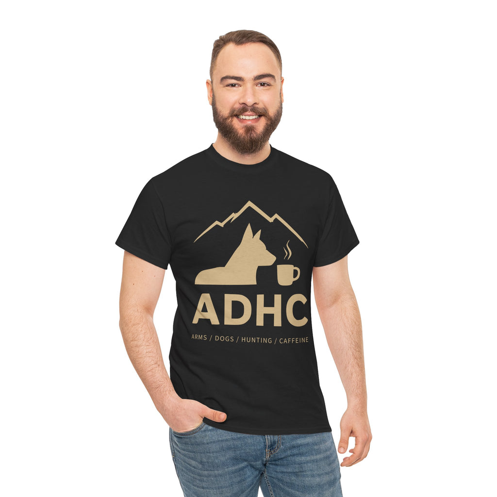 ADHC Coffee & Dog Tee — Mountain Dog Cafe Graphic T‑Shirt