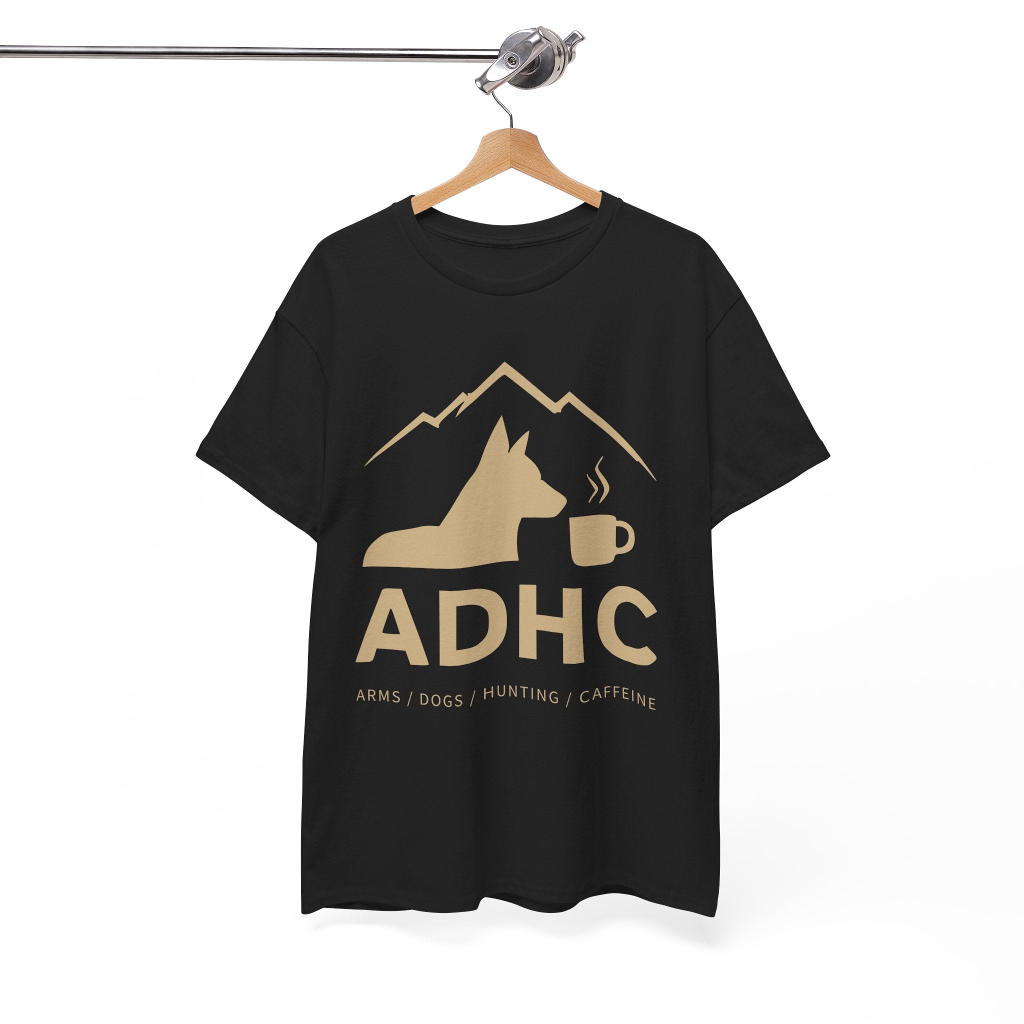 ADHC Coffee & Dog Tee — Mountain Dog Cafe Graphic T‑Shirt