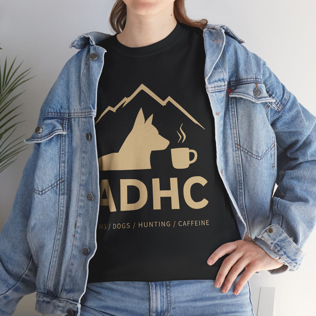 ADHC Coffee & Dog Tee — Mountain Dog Cafe Graphic T‑Shirt